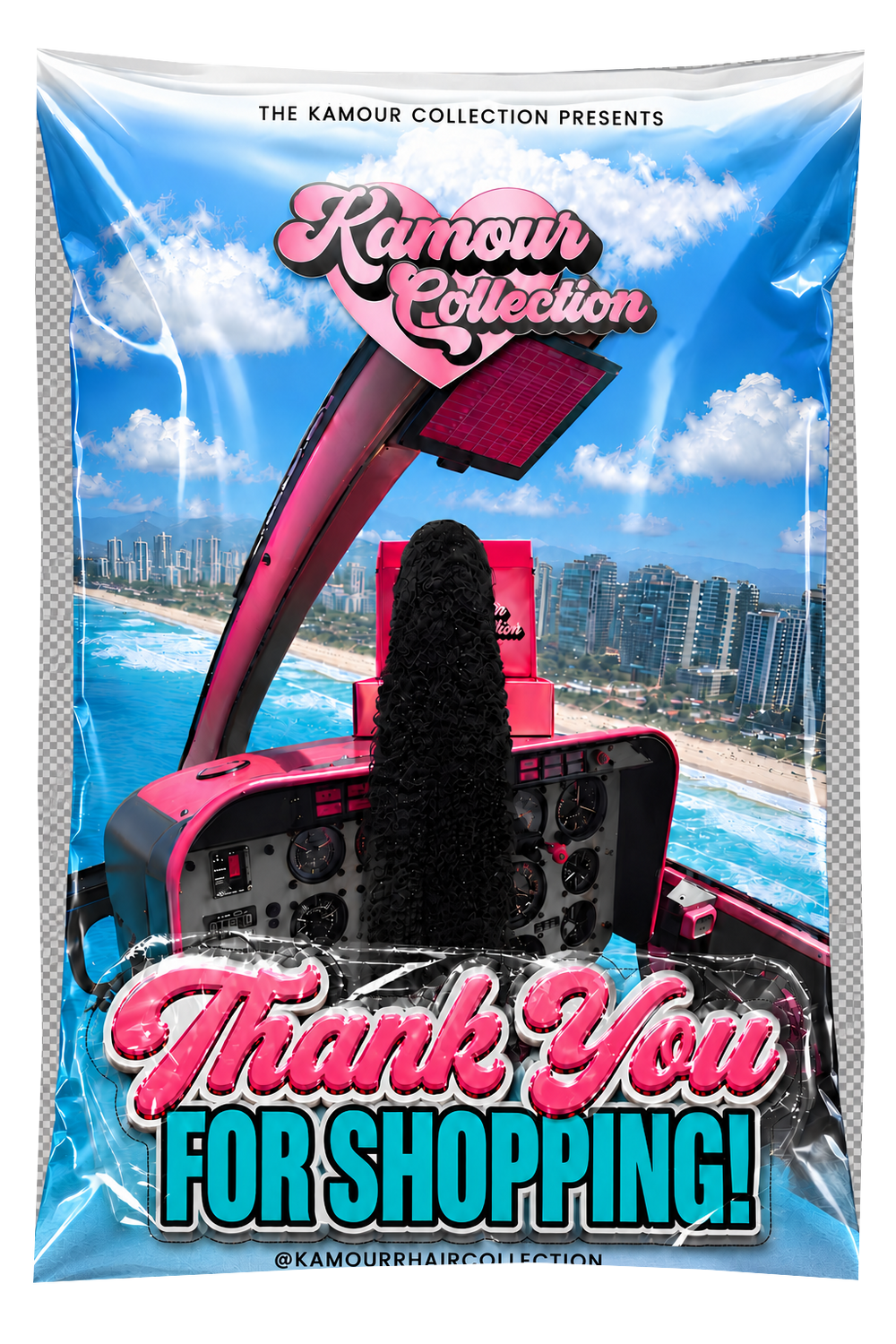 Kamour helicopter mailer — Pixaversal portfolio example